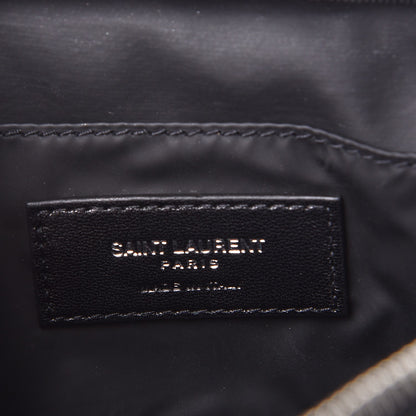 Saint Laurent Lambskin Y Quilted Monogram Loulou Cosmetic Case Black 6 of 8