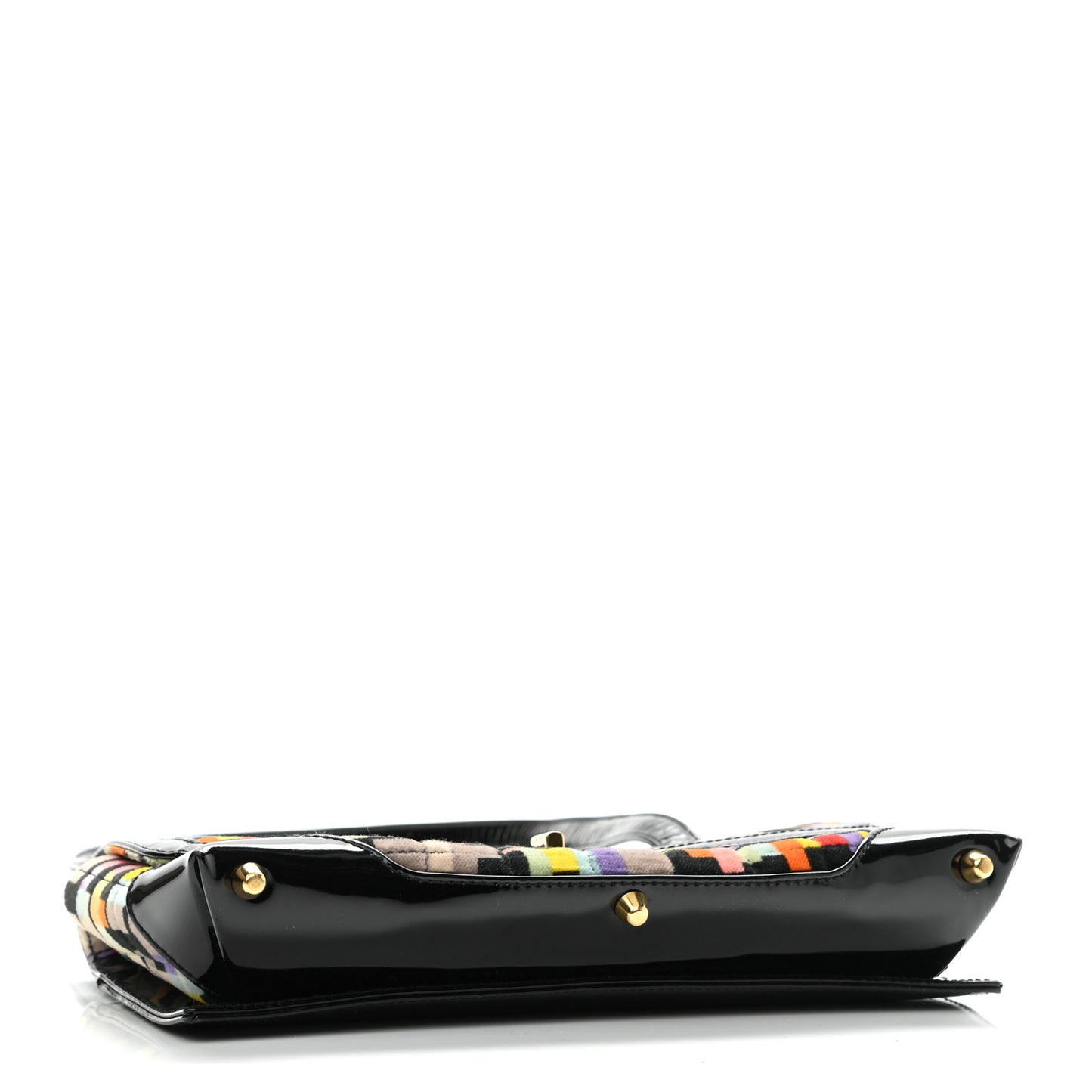 Patent Velvet Quilted Cubist Flap