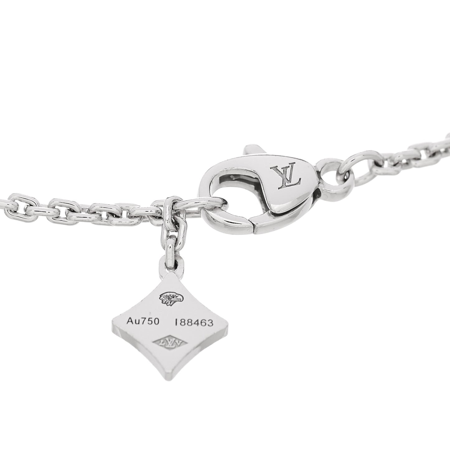 18K White Gold Diamond Idylle Blossom Monogram Bracelet
