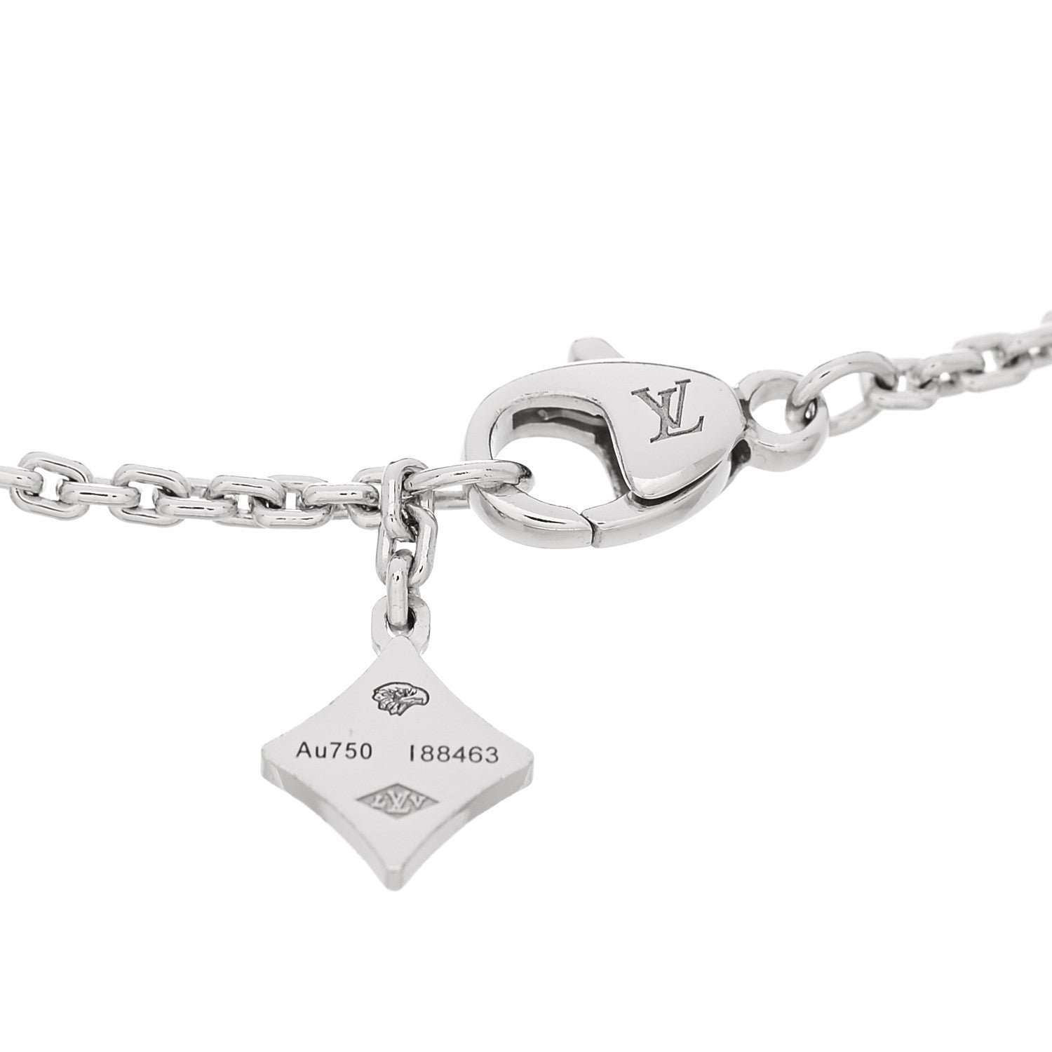 Louis Vuitton 18K White Gold Diamond Idylle Blossom Monogram Bracelet 3 of 4
