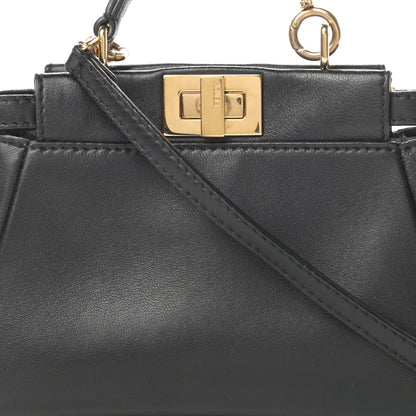 Fendi Nappa Micro Peekaboo Iconic Satchel Black 9 of 14
