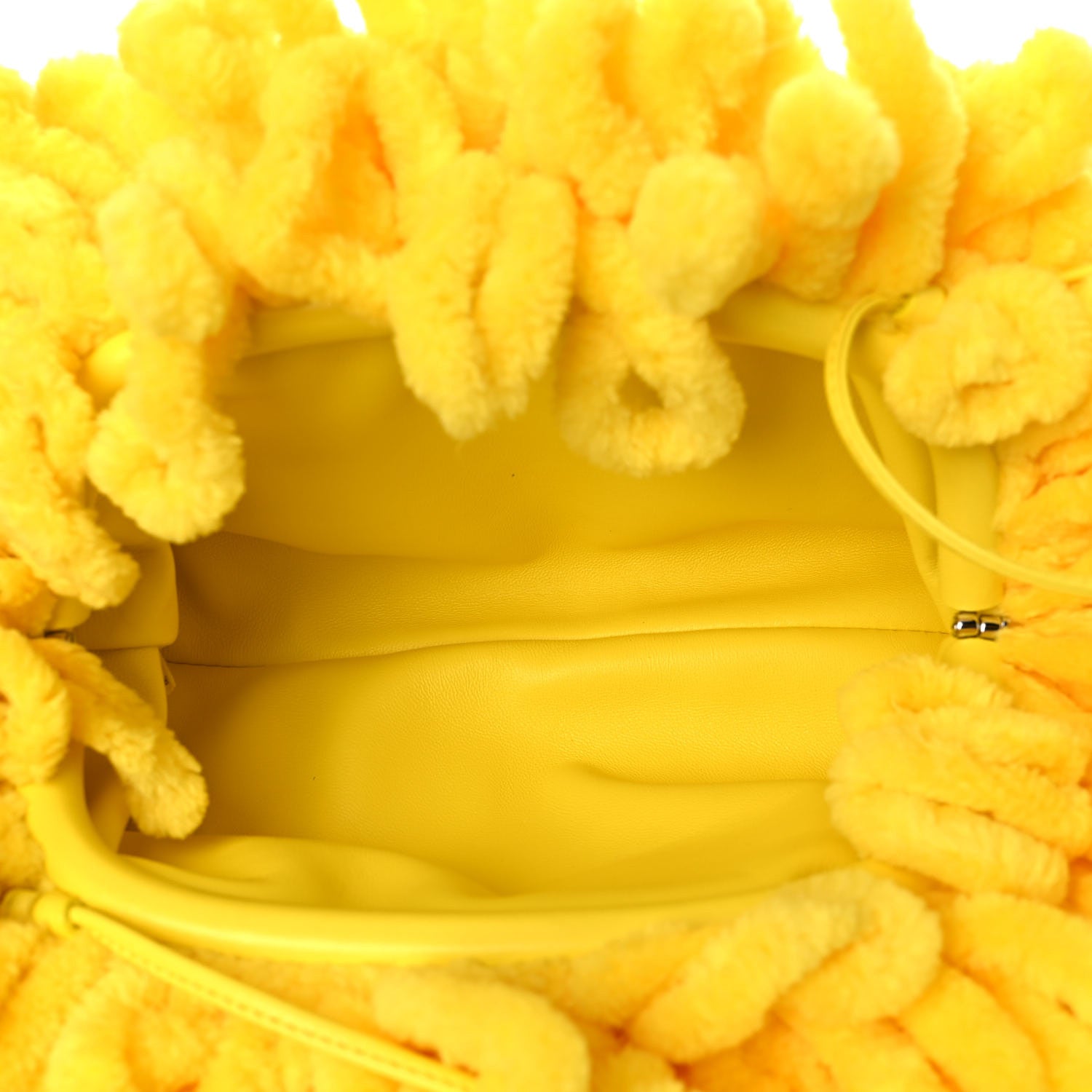 Bottega Veneta Chenille The Mini Pouch Lemon 5 of 9