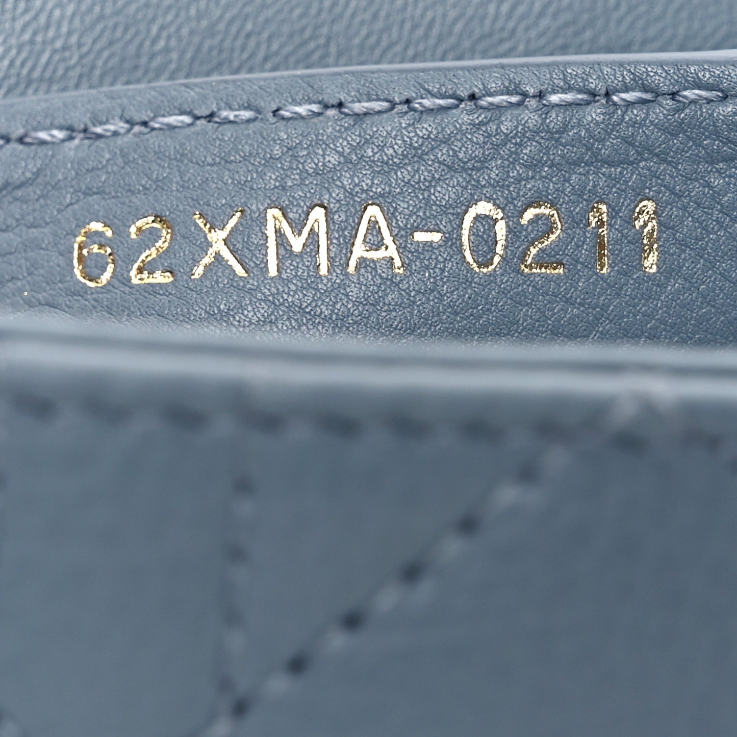 Calfskin Cannage Small Caro Bag Cloud Blue