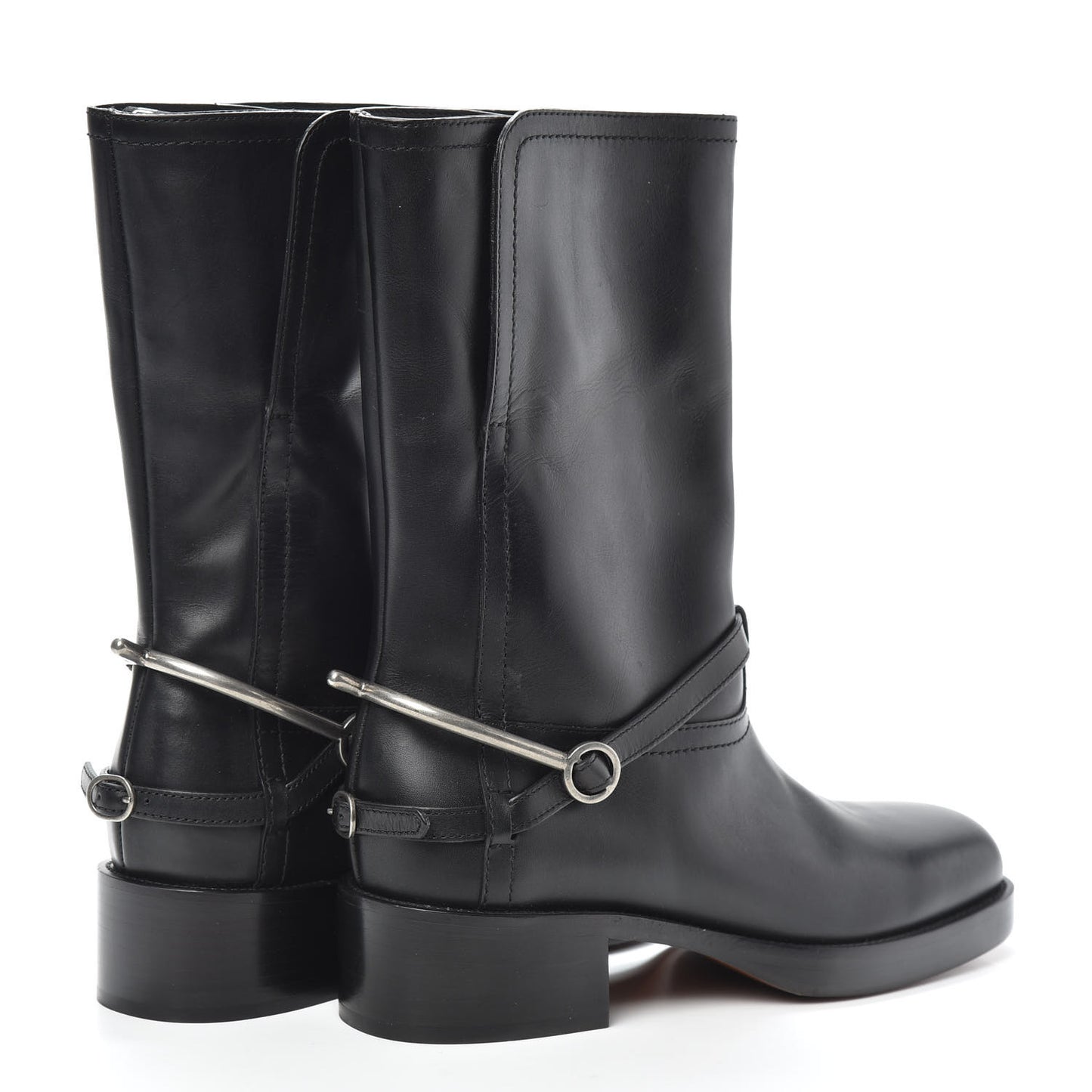 Shiny Calfskin Diorider Low Boot 38 Black