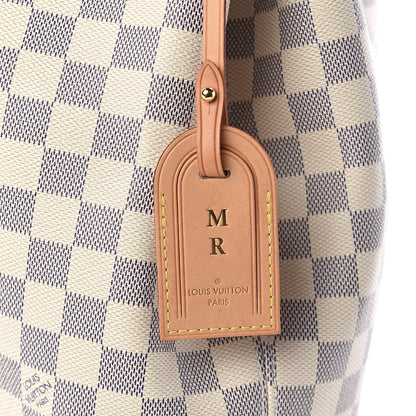 Louis Vuitton Damier Azur Graceful MM Rose Ballerine 9 of 11