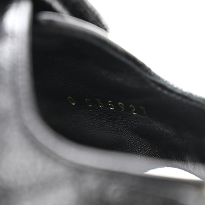 Chanel Grained Calfskin Velcro Dad Sandals 37.5 Black 9 of 14