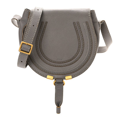 Chloe Calfskin Mini Marcie Round Crossbody Bag Grey 1 of 13