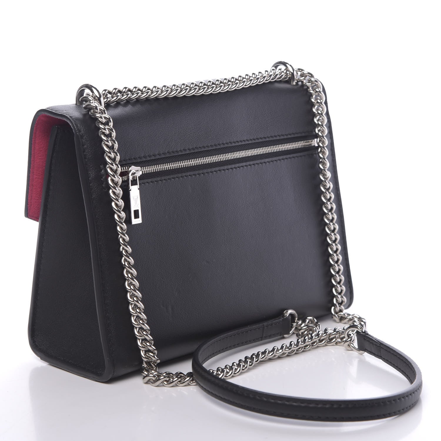 Louis Vuitton Soft Calfskin Pins My Lockme Chain Bag BB Black 3 of 10