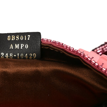 Fendi Sequin Paillettes Vitello Grace Sex and the City Mini Baguette Pink 7 of 10
