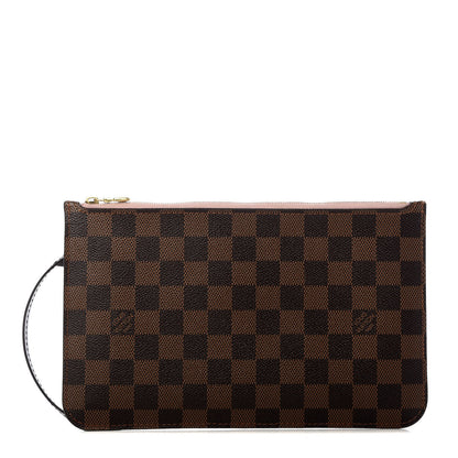 Louis Vuitton Damier Ebene Neverfull MM GM Pochette Rose Ballerine 1 of 8