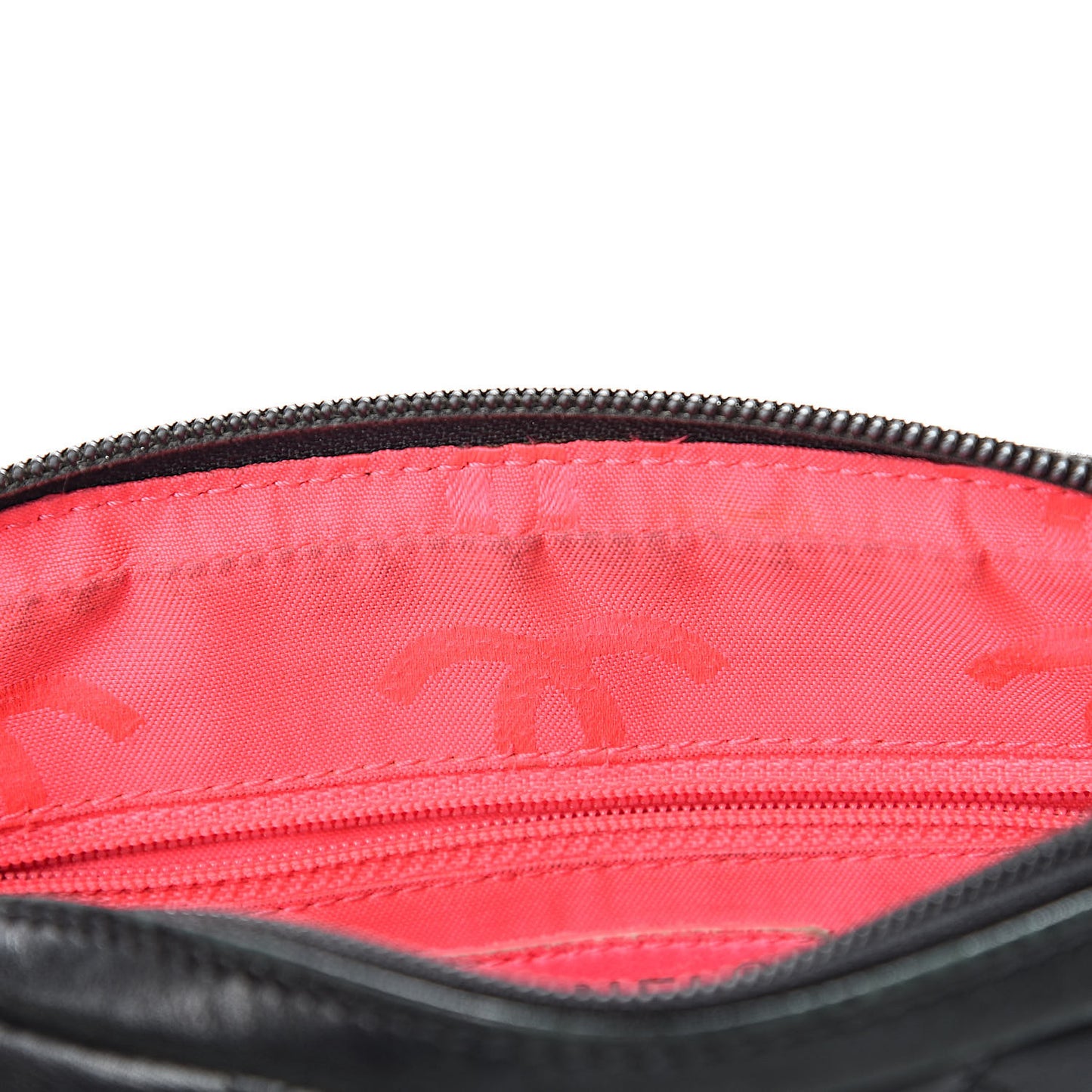 Calfskin Quilted Cambon Pochette Black