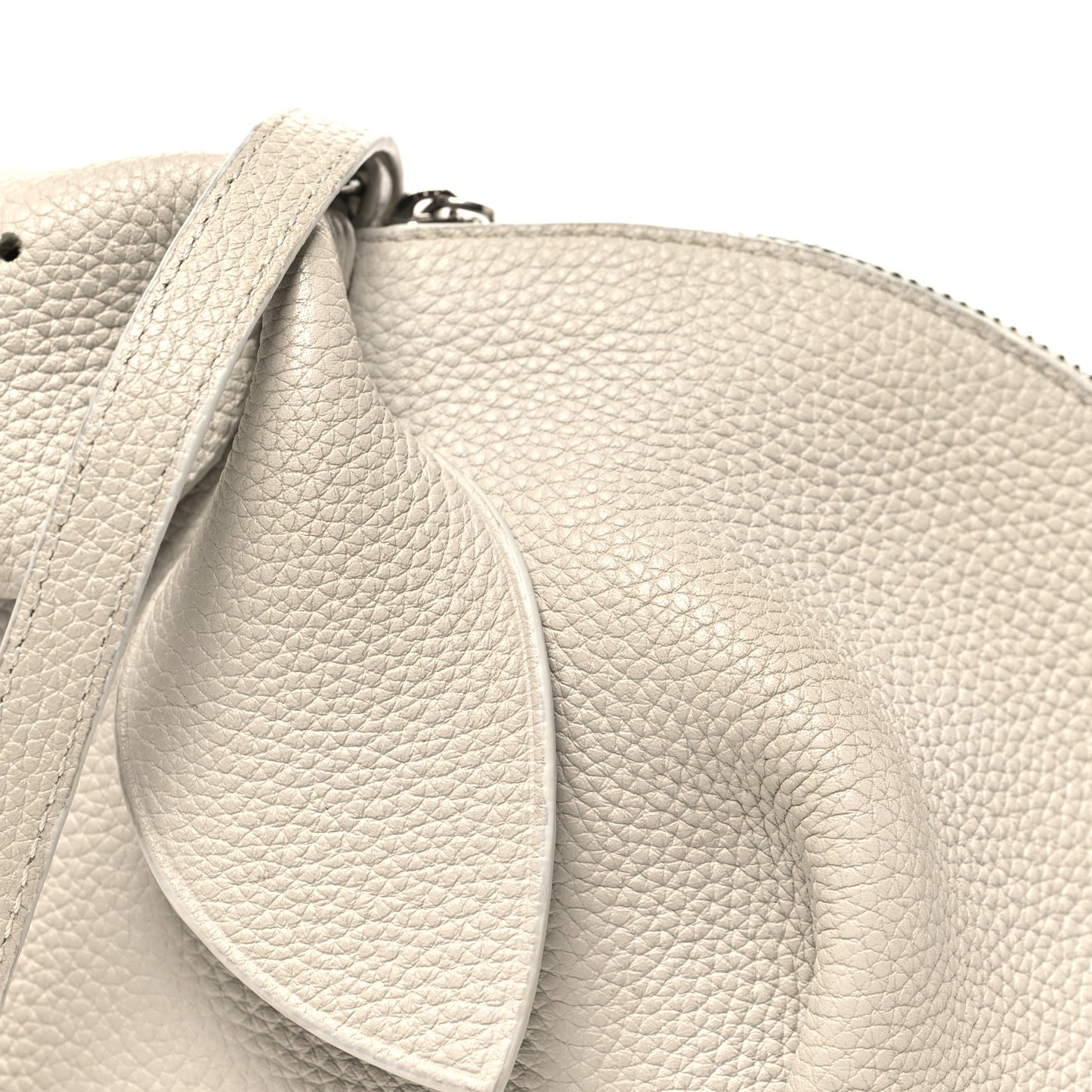 Calfskin Shearling Mini Bunny Crossbody Bag White