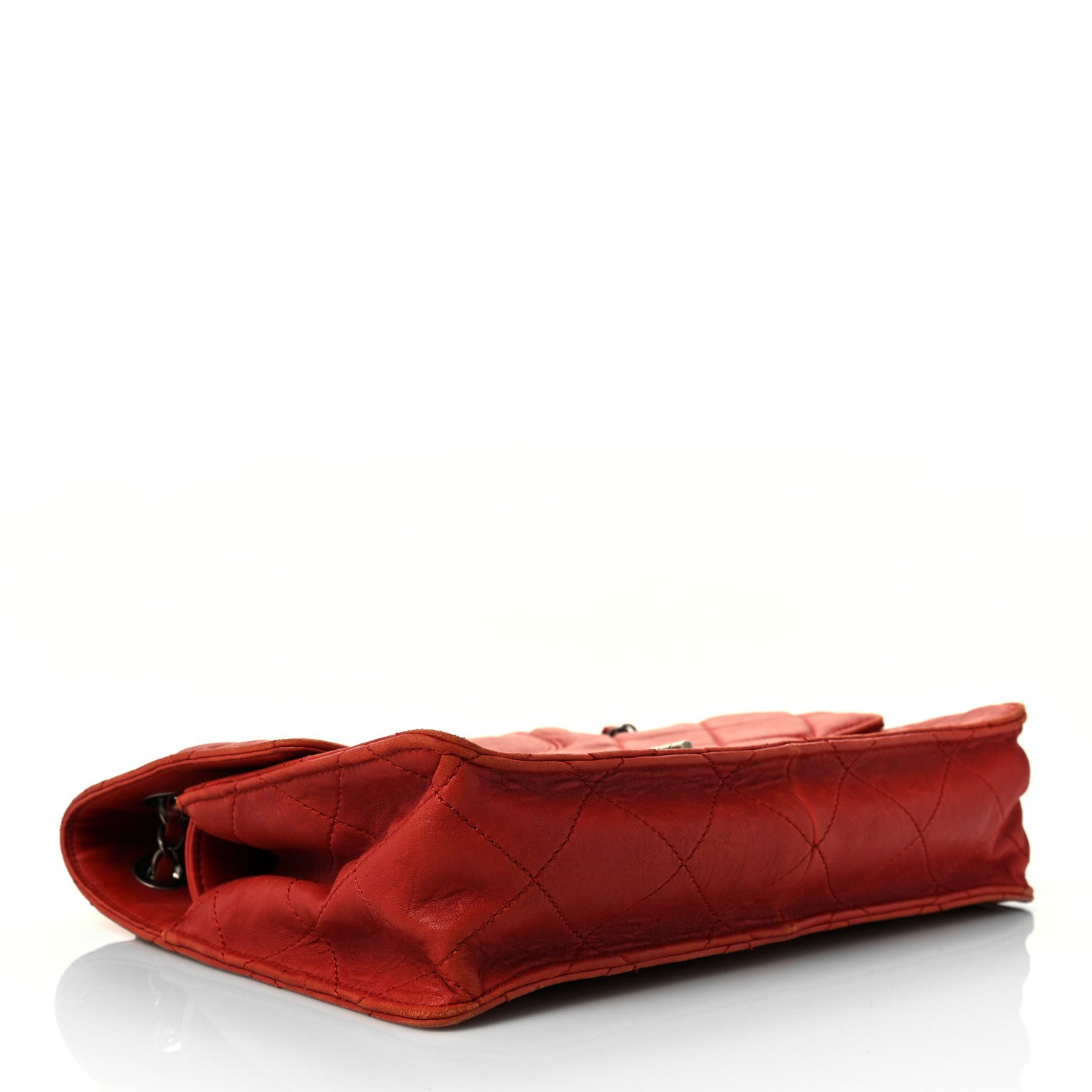 Chanel Washed Lambskin Jumbo Take Away Flap Red 4 of 13