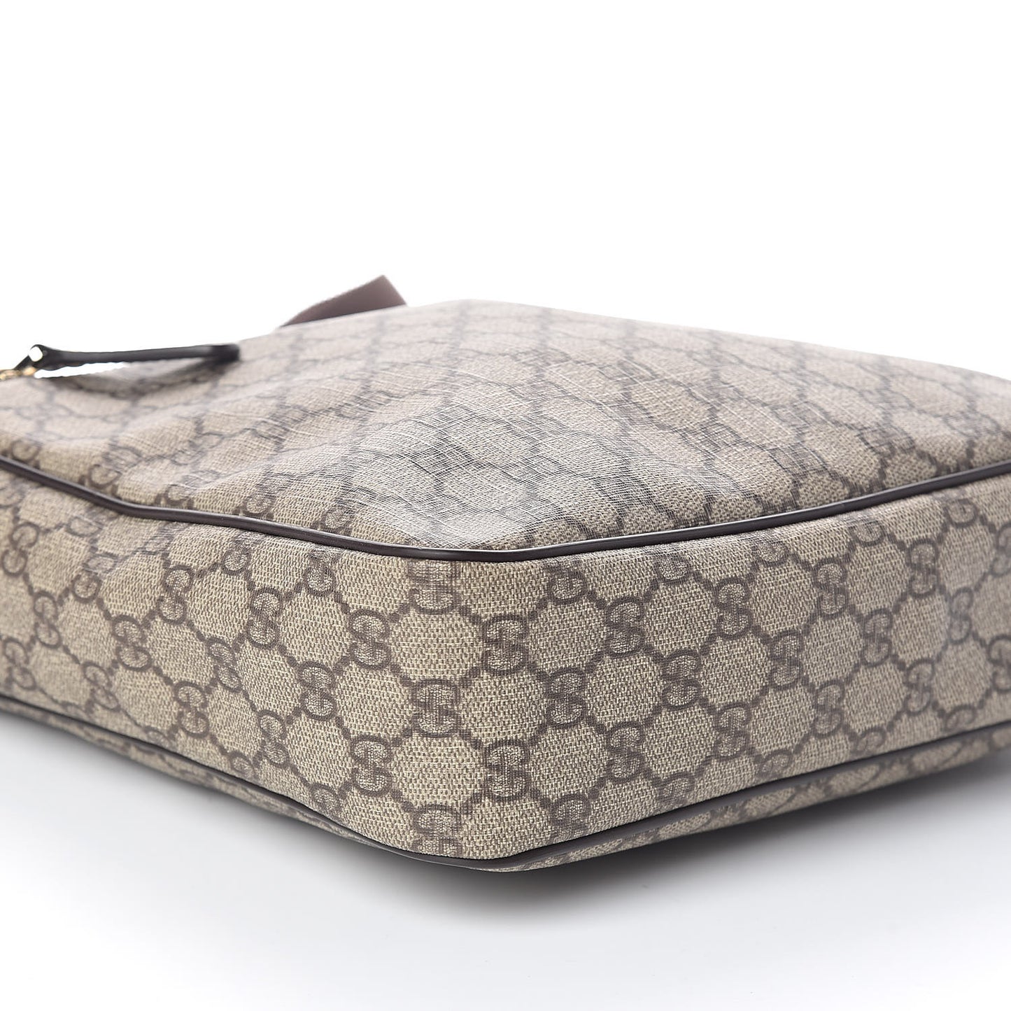 GG Plus Monogram Selleria Calfskin Medium Messenger Bag Beige Ebony Cocoa Dark Chocolate