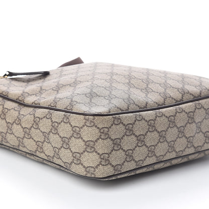 Gucci GG Plus Monogram Selleria Calfskin Medium Messenger Bag Beige Ebony Cocoa Dark Chocolate 8 of 9
