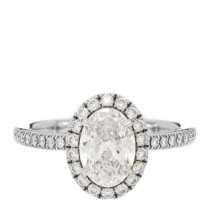 Harry Winston Platinum Diamond 1.01ct The One Oval Shaped Micropave Engagement Ring 49 4.75 1 of 8
