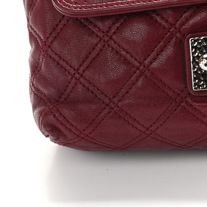 Marc Jacobs Lacquered Lambskin Quilted The Large Single Flap Bordeaux 7 of 15