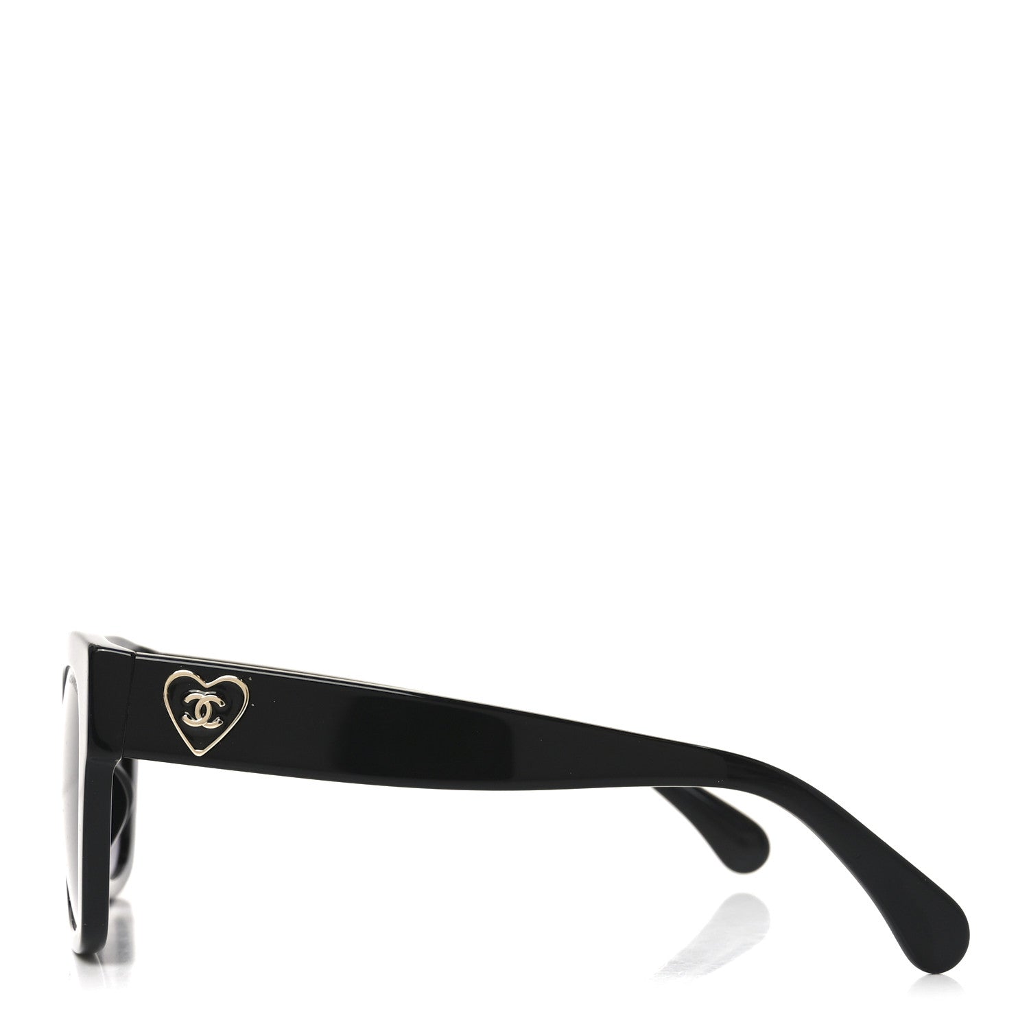 Chanel Acetate Square CC Heart Sunglasses 5478-A Black 3 of 7