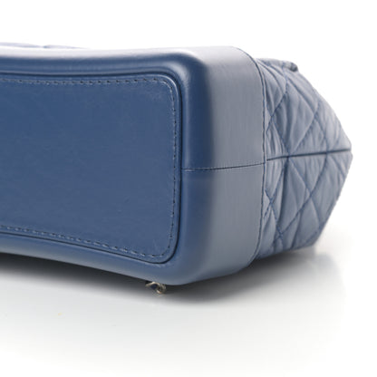 Chanel Aged Calfskin Quilted Gabrielle Backpack Blue 10 of 11