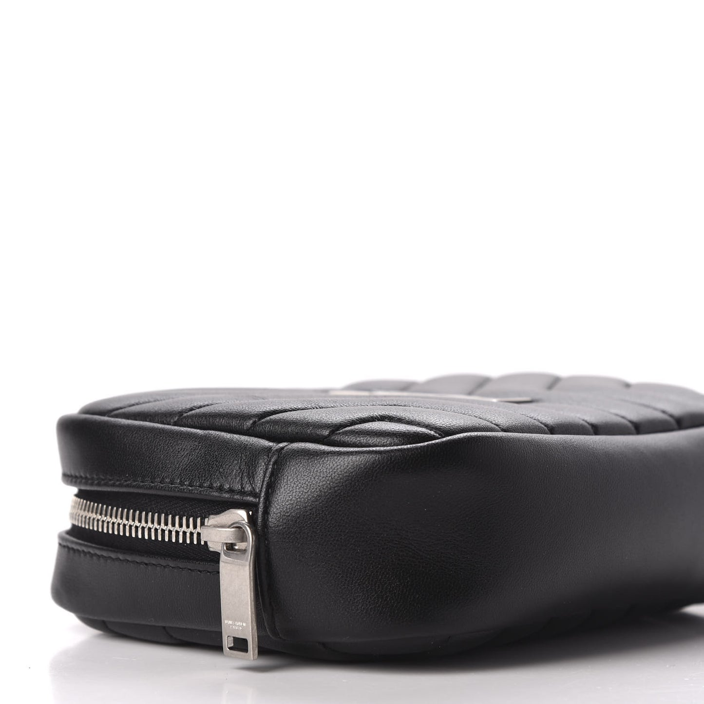 Lambskin Y Quilted Monogram Loulou Cosmetic Case Black