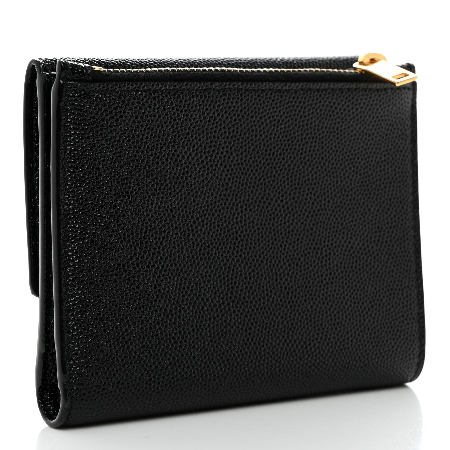 Saint Laurent Grain De Poudre Monogram Bi-Fold Wallet Black 3 of 9