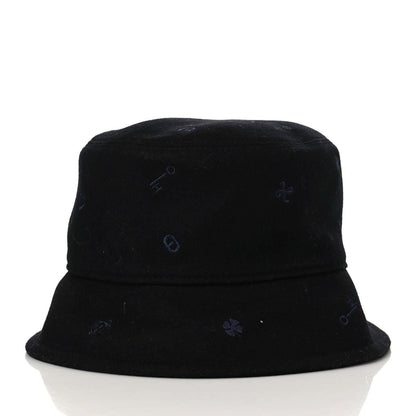 Hermes Cashmere Debbie Charms Bucket Hat 59 Black 6 of 7