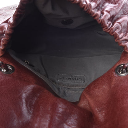 Chanel Grained Calfskin Quilted Maxi Elastic Flap Burgundy 6 of 14