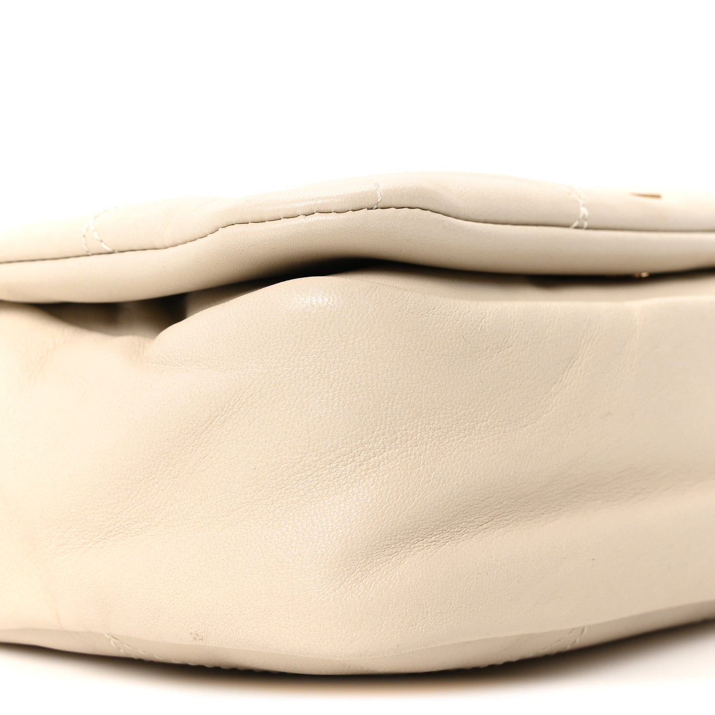 Lambskin Matelasse Monogram Mini Jamie 4.3 Crema Soft