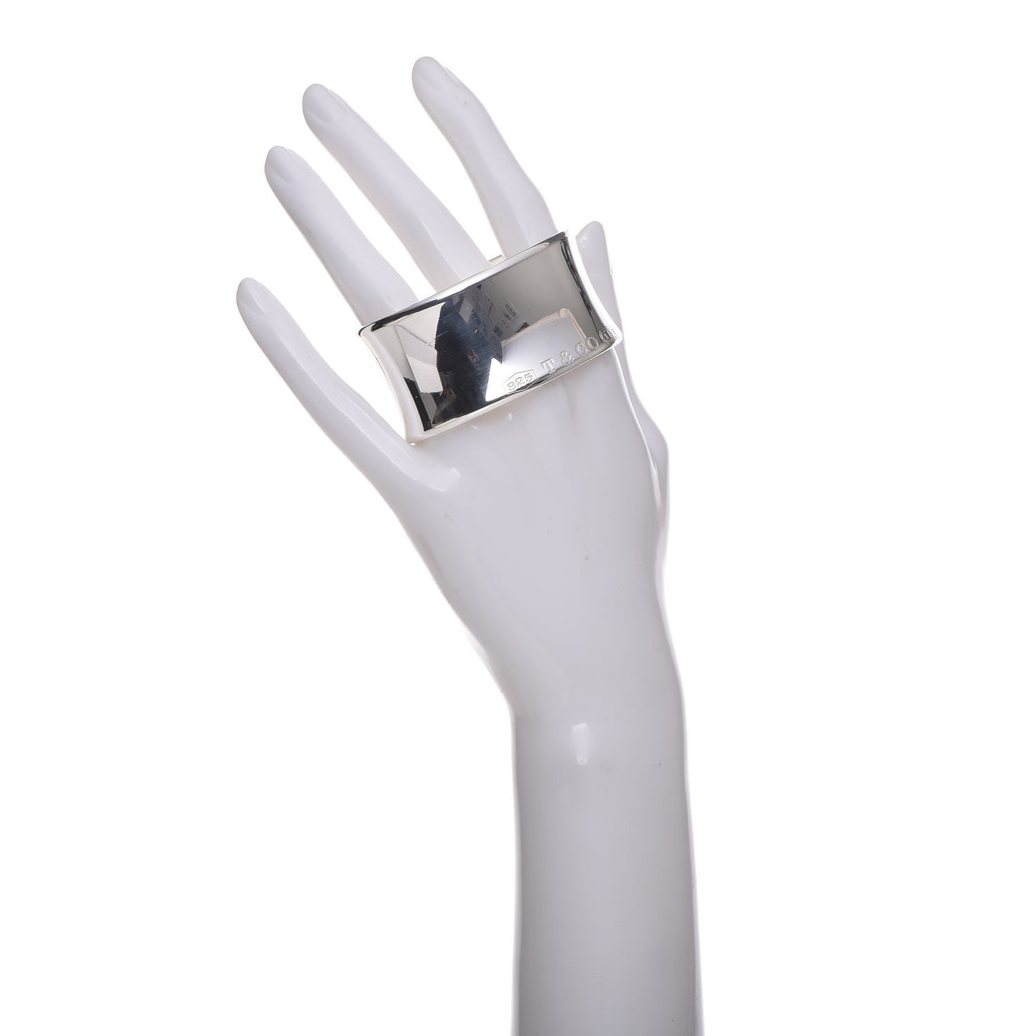Tiffany Sterling Silver Wide 1837 Cuff Bracelet 2 of 4