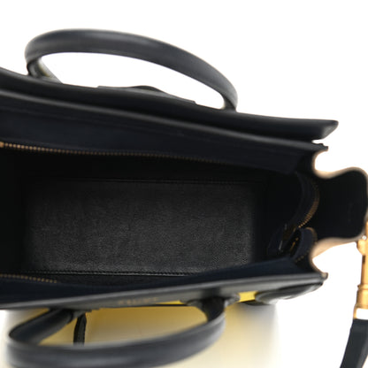 Celine Leige Calfskin Suede Tri-color Nano Luggage Multicolor 5 of 10