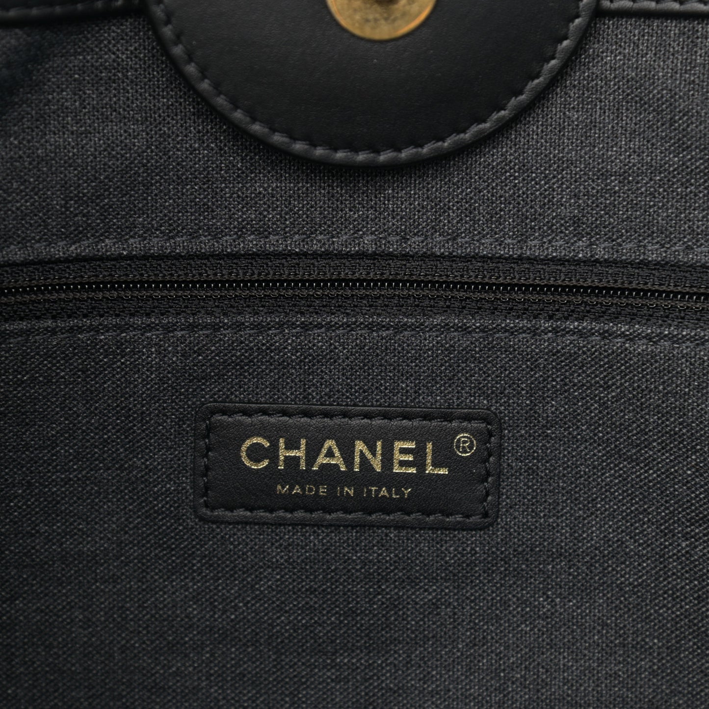 Calfskin Medium Deauville Tote Black