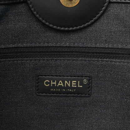 Chanel Calfskin Medium Deauville Tote Black 6 of 11