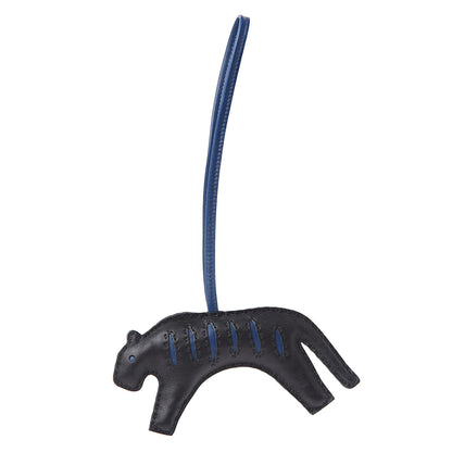 Hermes Milo Lambskin Rooroo Bag Charm Black Bleu de Malte 1 of 4