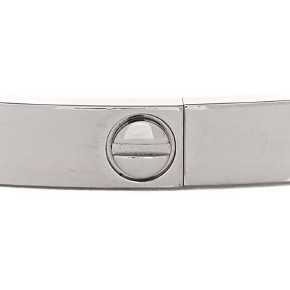 Cartier 18K White Gold Small LOVE Bracelet 18 4 of 8