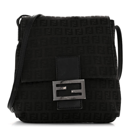 Fendi Zucchino Tube Messenger Bag Black 1 of 13