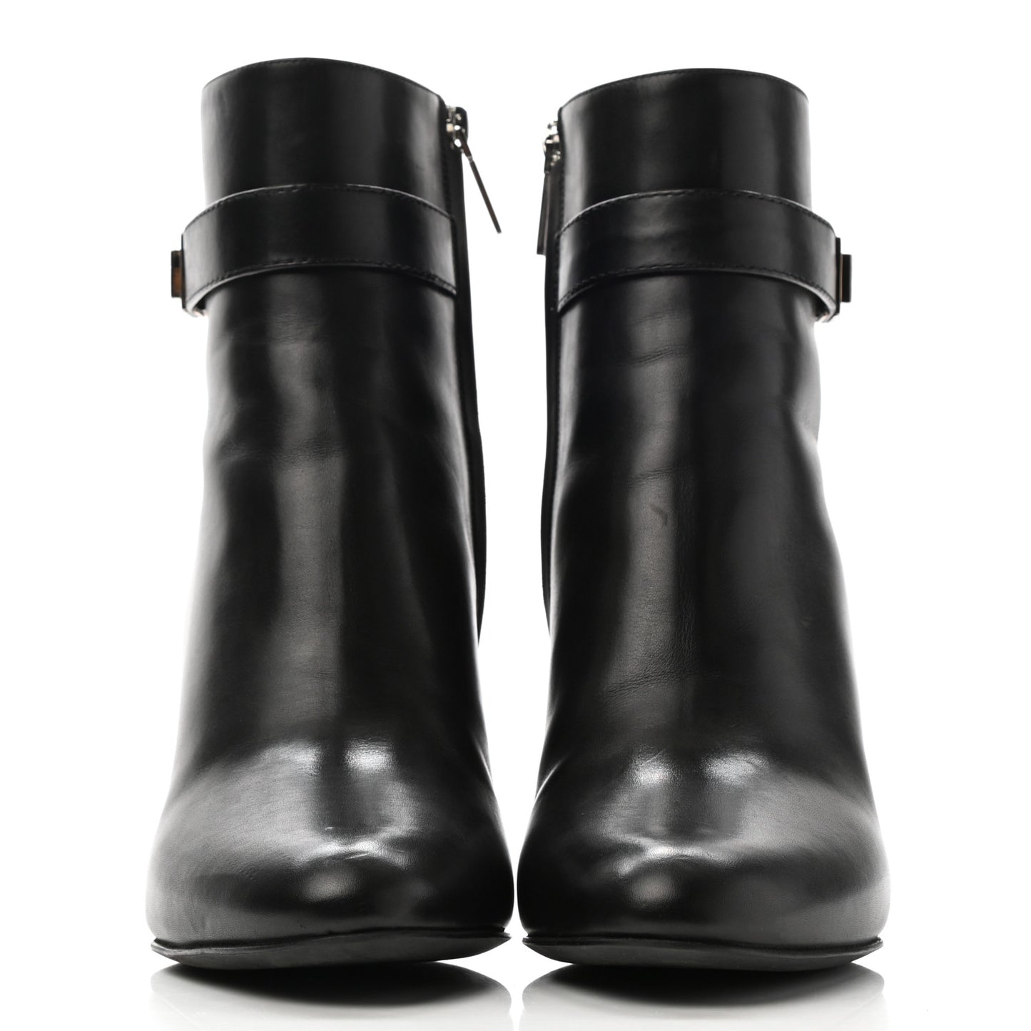 Calfskin Blason Low Boots 39.5 Black