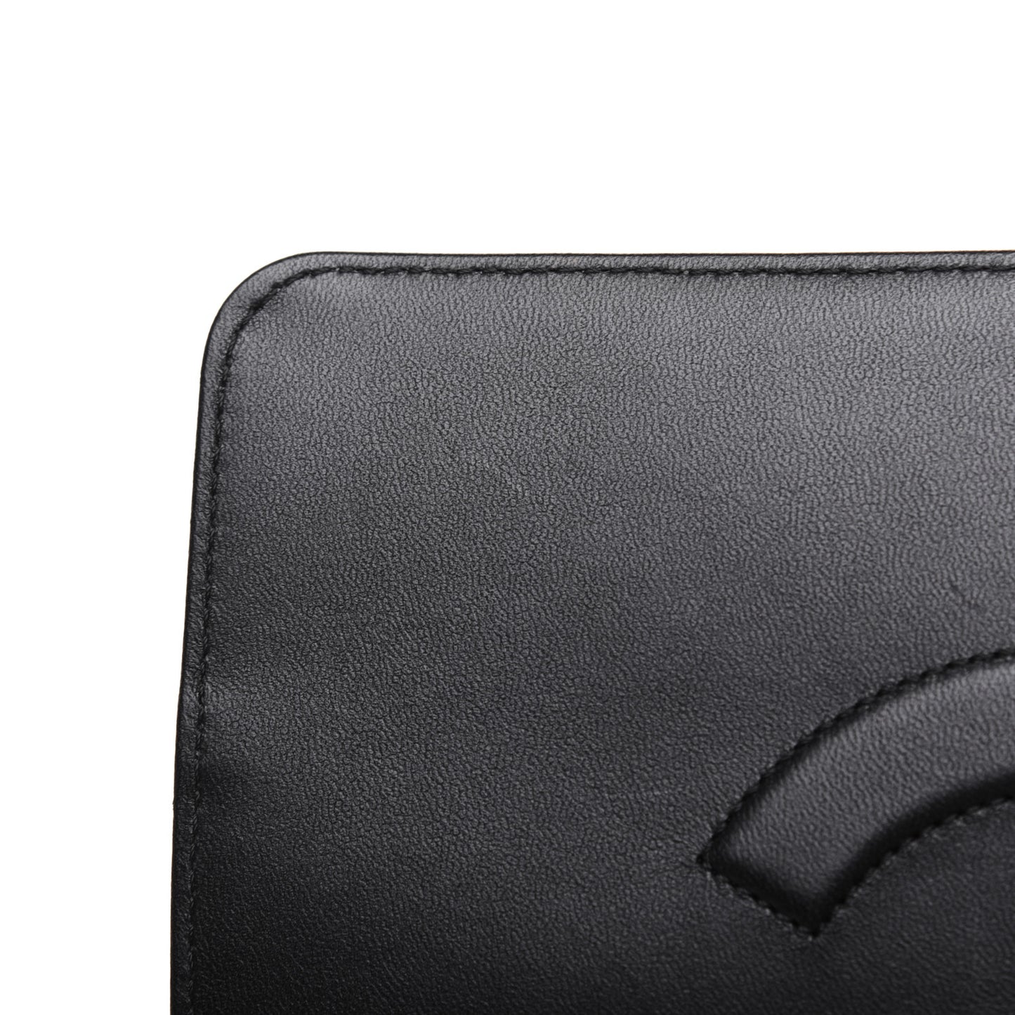 Lambskin Chevron Quilted Flap Black