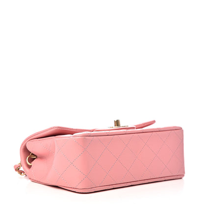 Chanel Lambskin Quilted Mini Rectangular Flap Pink 4 of 11