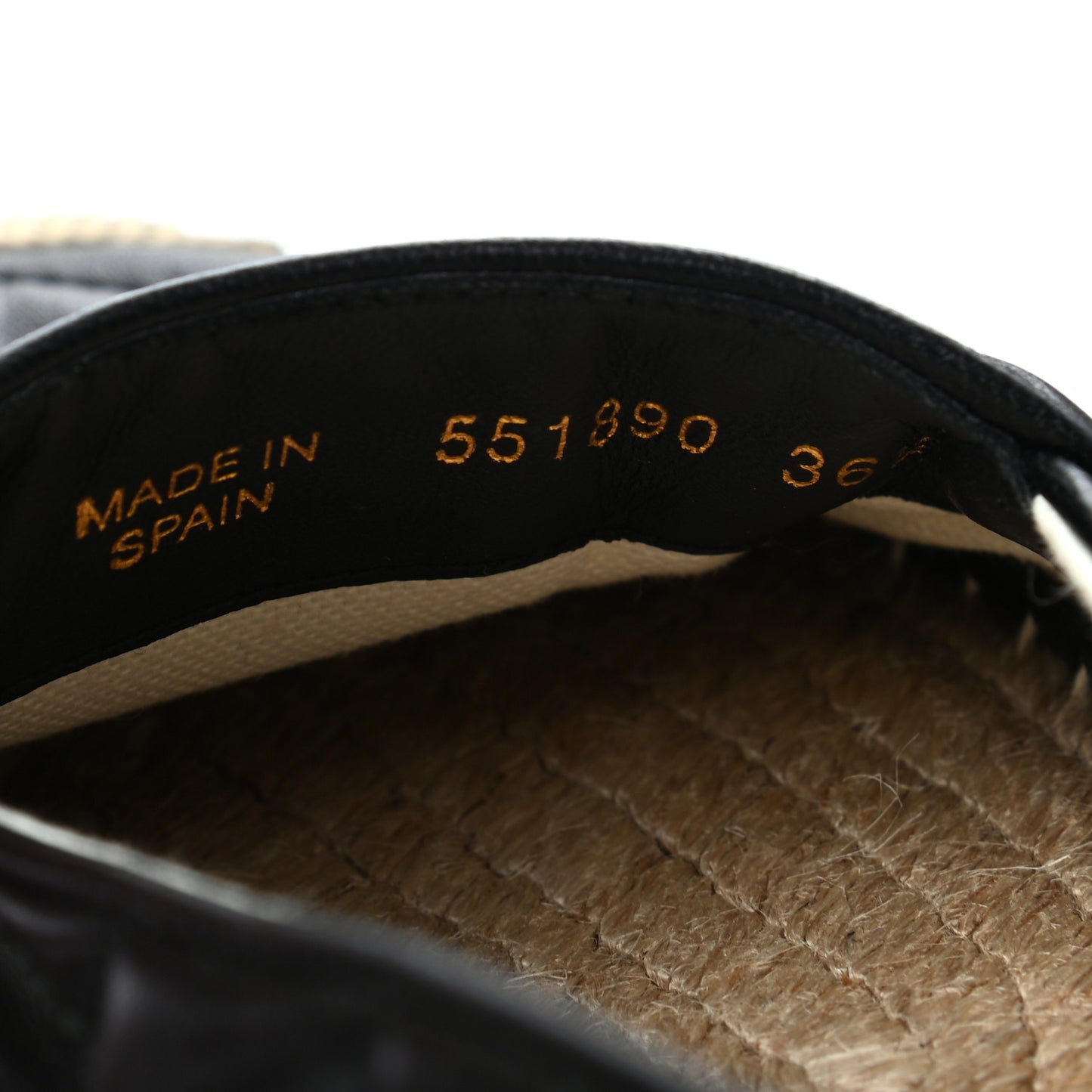 Nappa Matelasse GG Marmont Espadrilles 36.5 Black