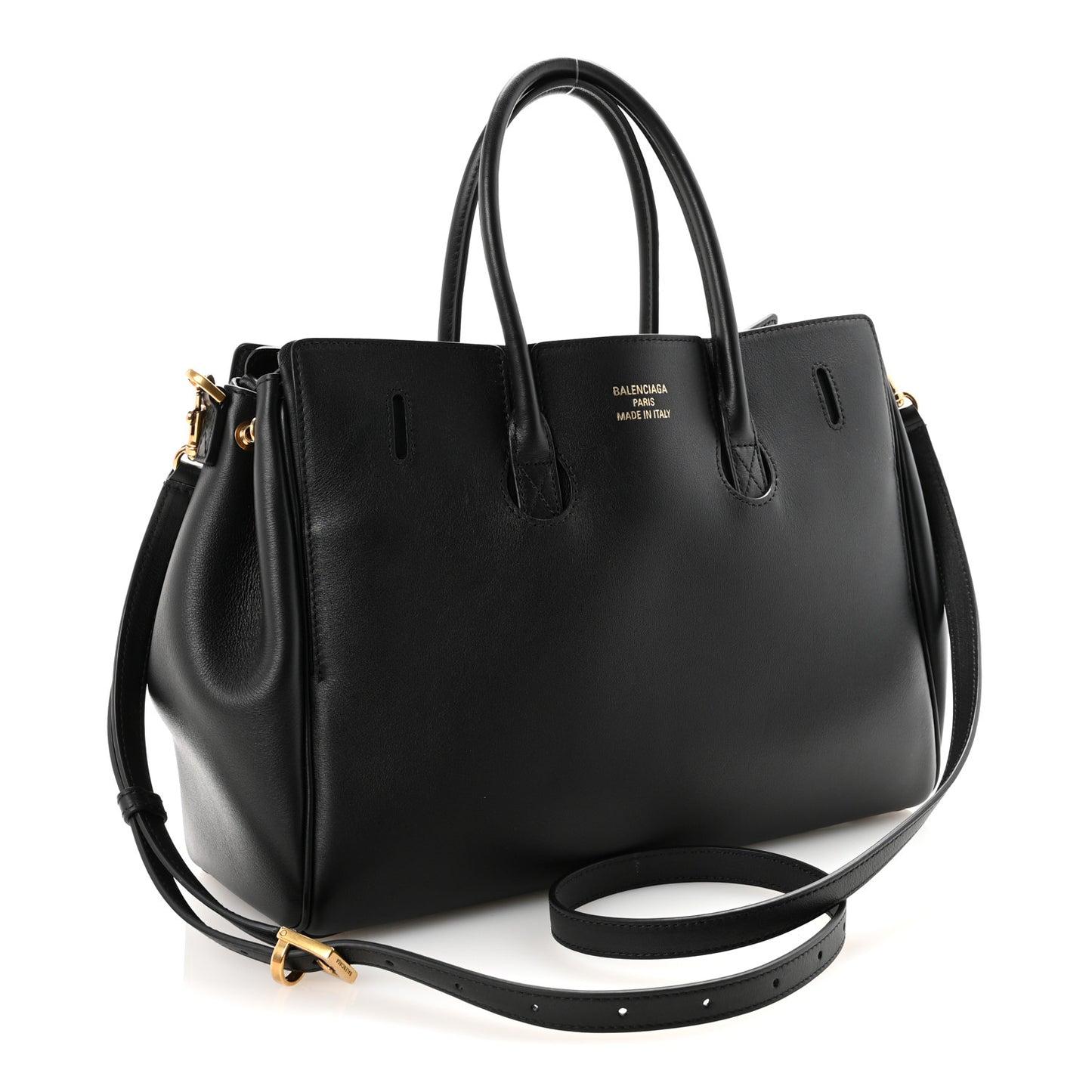 Smooth Calfskin Small Bel Air Carry All Bag Black