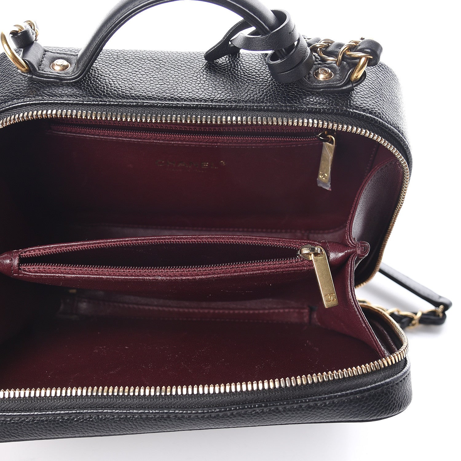 Chanel Caviar Quilted Medium CC Filigree Vanity Case Black 5 of 12