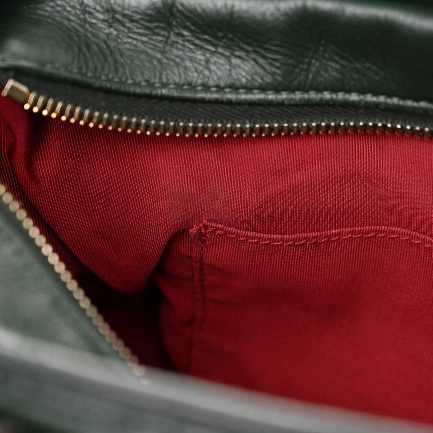 Aged Calfskin Quilted Medium Gabrielle Hobo Green