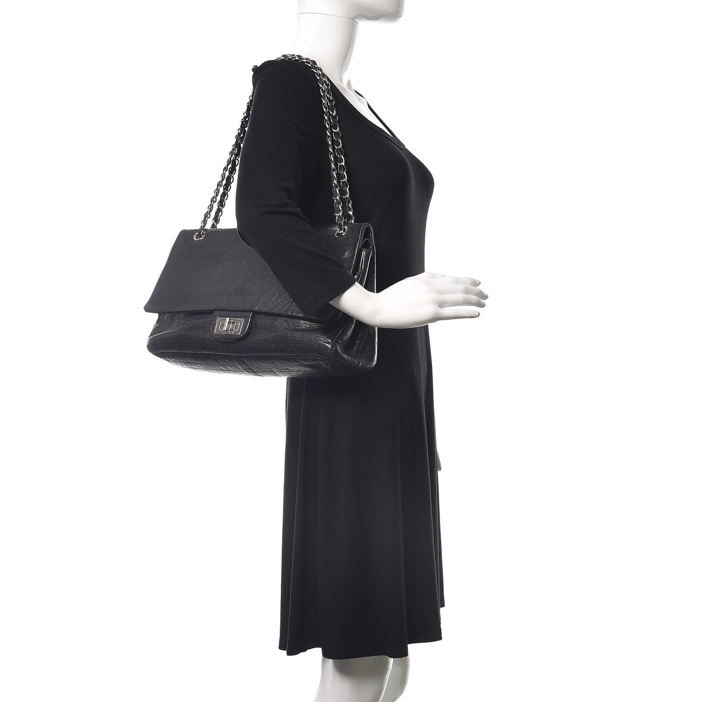 Calfskin Unlimited Jumbo Double Flap Black