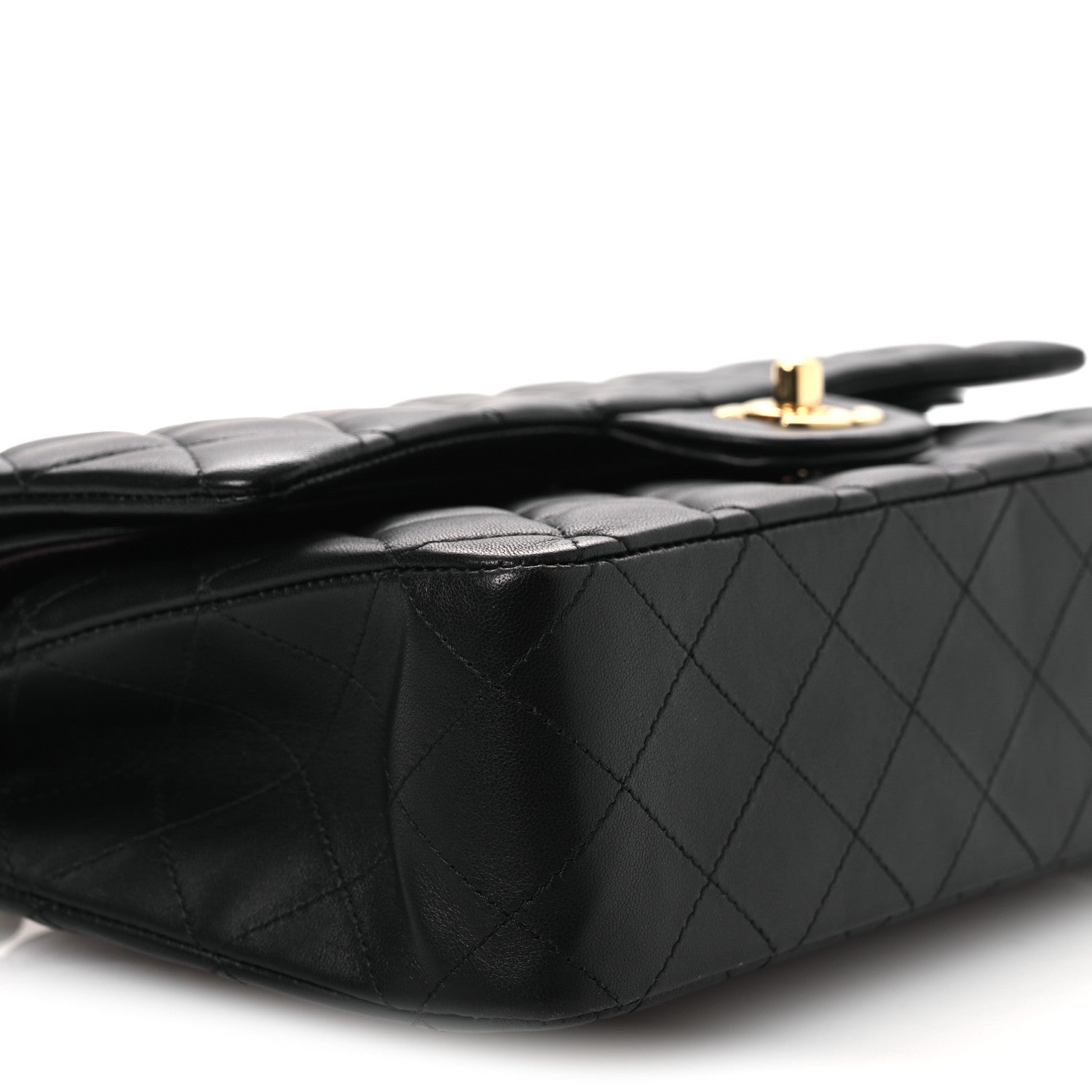 Chanel Lambskin Quilted Medium Double Flap Black 9 of 13