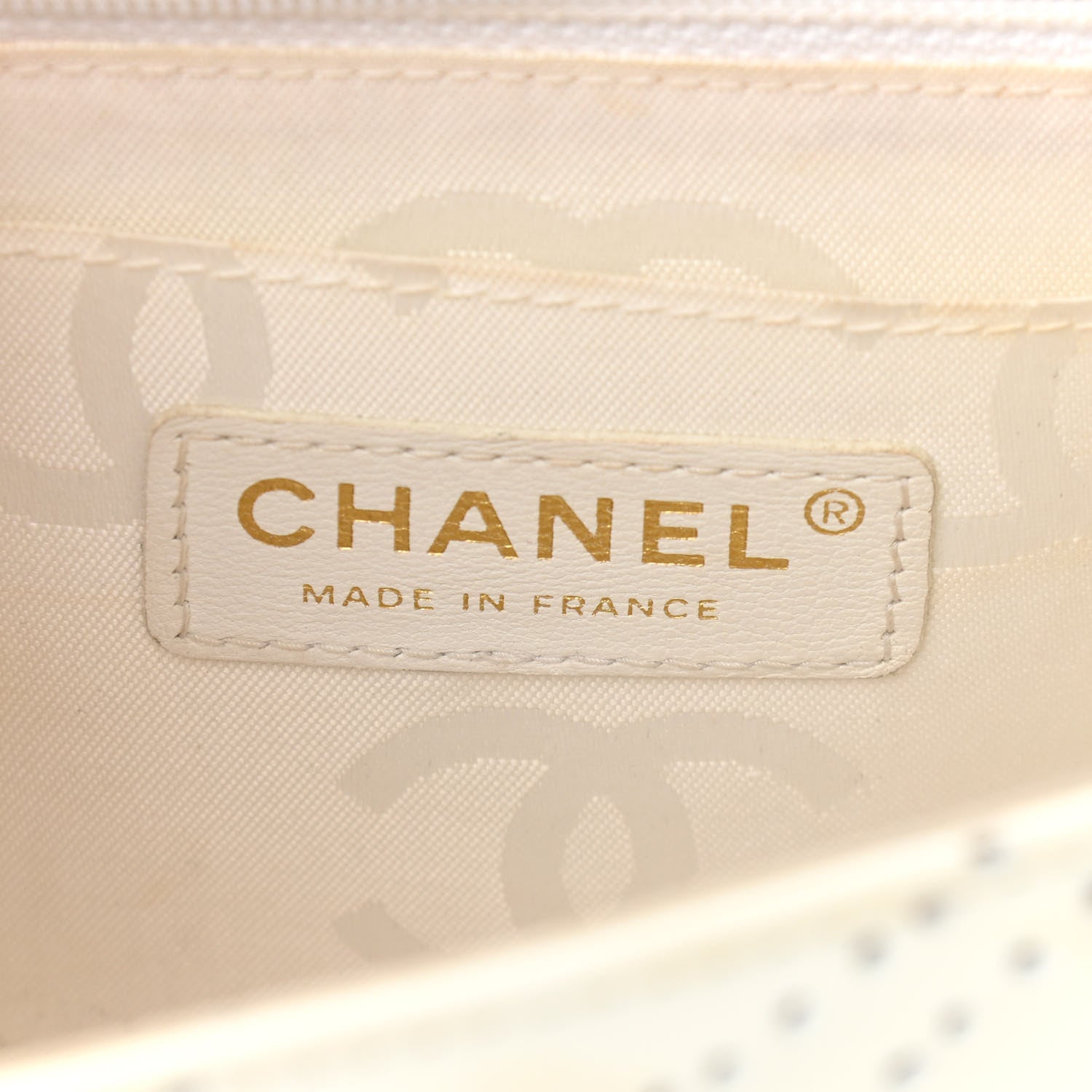 Chanel Patent Perforated Camellia Medium Single Flap White 6 of 12