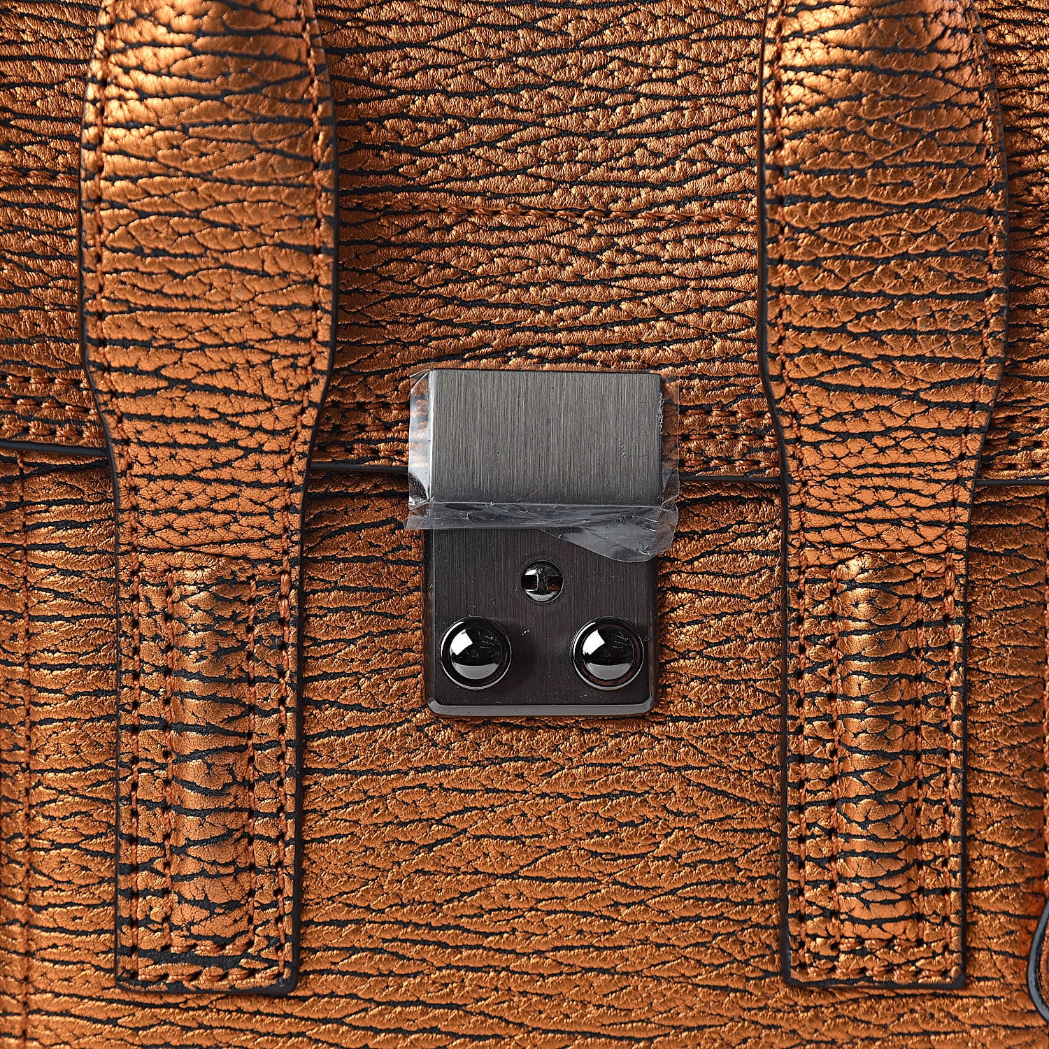 3.1 Phillip Lim 3.1 Metallic Textured Calfskin Mini Pashli Satchel Copper 9 of 9