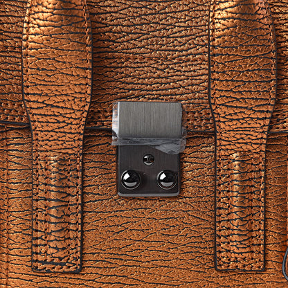 3.1 Phillip Lim 3.1 Metallic Textured Calfskin Mini Pashli Satchel Copper 9 of 9