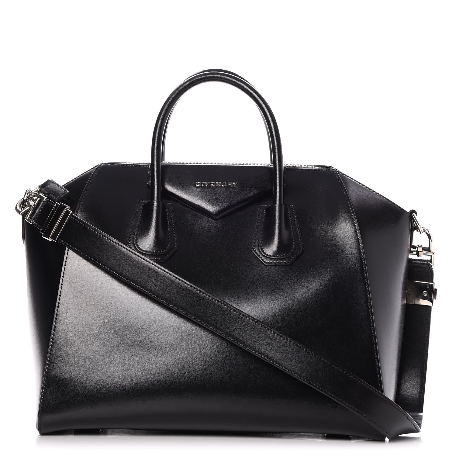 Givenchy Shiny Lord Calfskin Medium Antigona Black 1 of 9