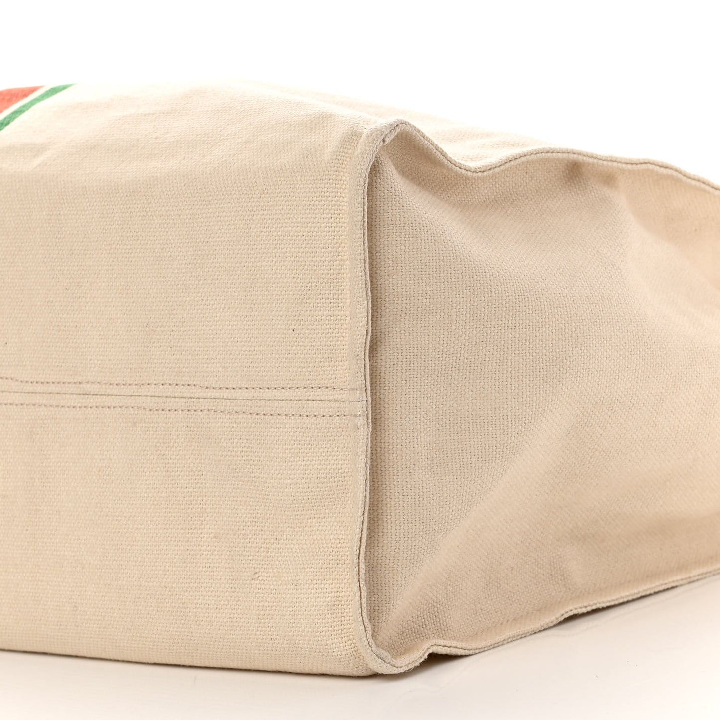 Linen Heavy Canvas Textured Dollar Calfskin Web Large Retro Interlocking G Foldable Tote Light Beige