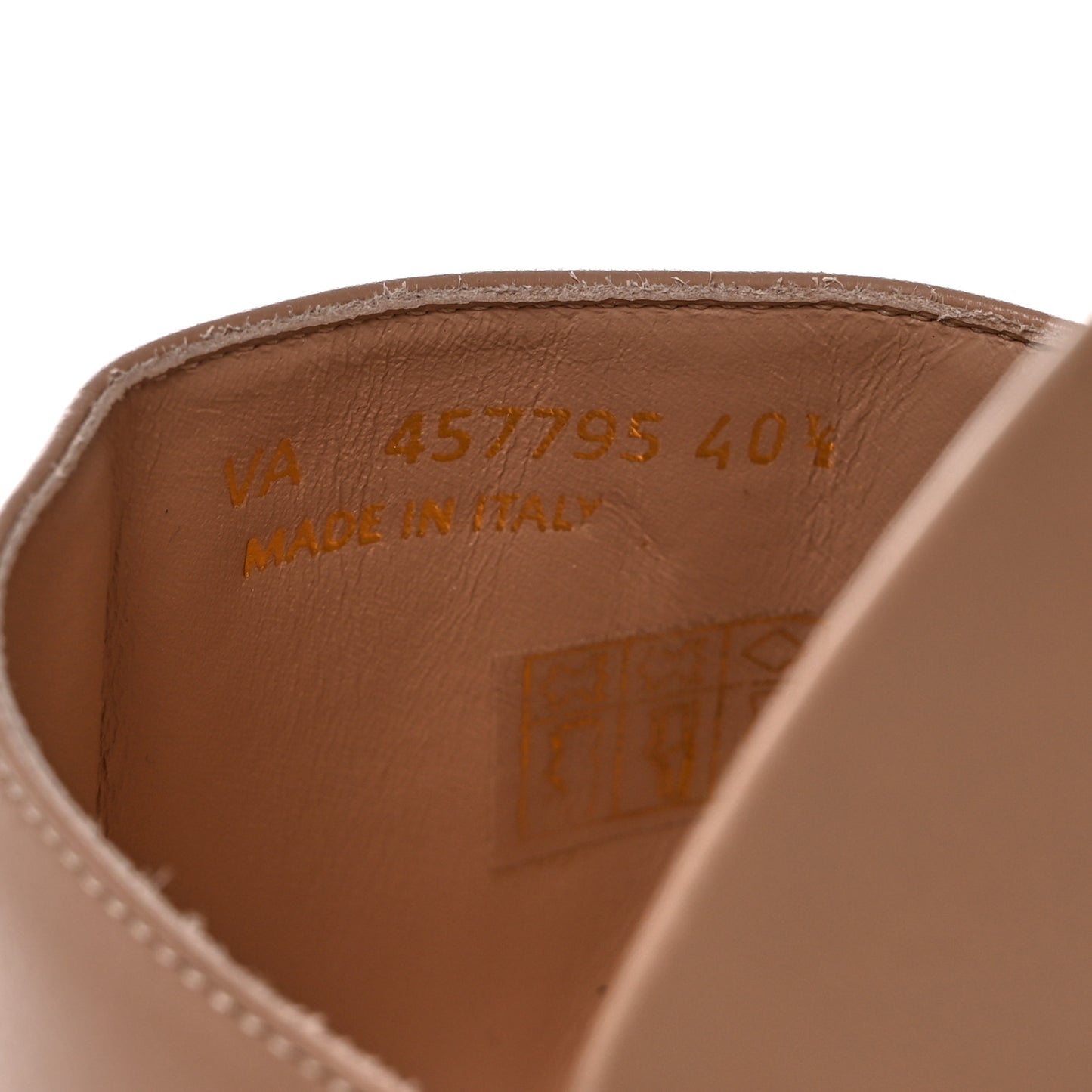 Lambskin Joan Slide Sandals 40.5 Nude